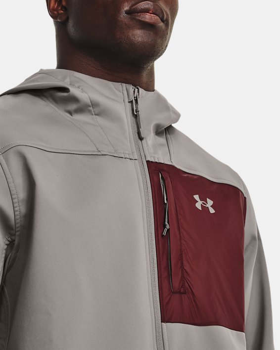 Men's UA Storm ColdGear® Infrared Shield 2.0 Hooded Jacket, Gray, pdpMainDesktop image number 3